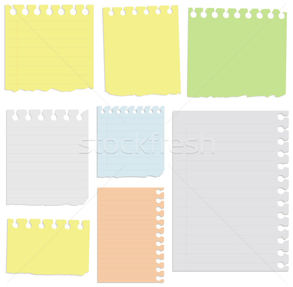 Set of notepad sheets. Stock photo © borysshevchuk