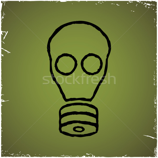 Gas mask on old scratched background. Stock photo © borysshevchuk