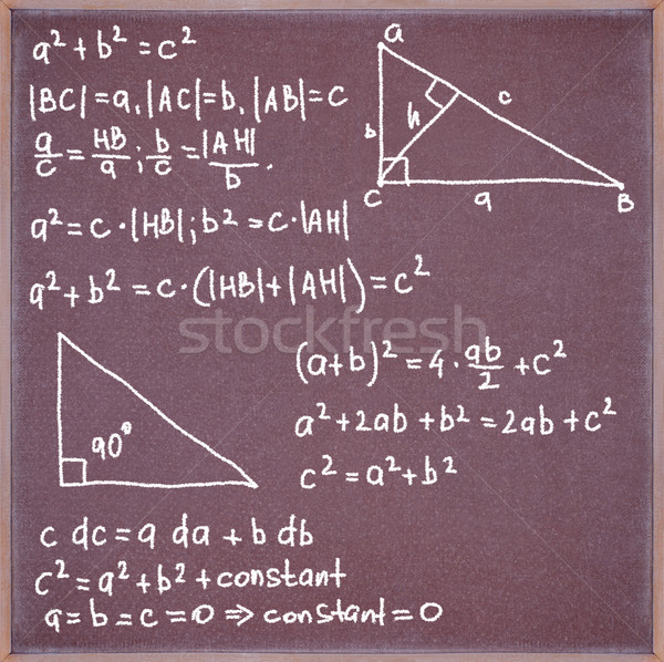Blackboard with formulas and equations. Stock photo © borysshevchuk