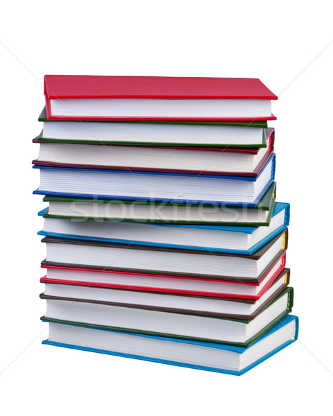 Stack books on white background isolated. Stock photo © borysshevchuk