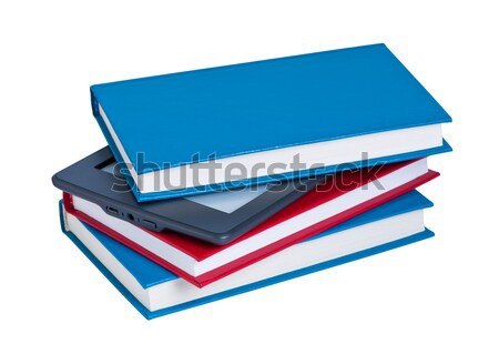 Books with e-reader. Stock photo © borysshevchuk