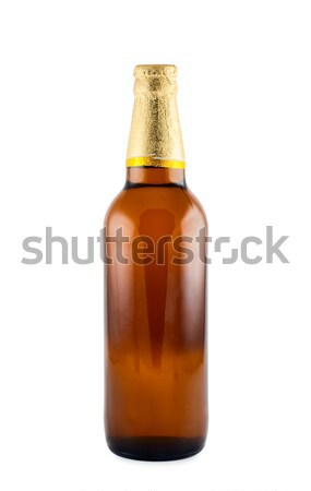 Sörösüveg izolált fehér vágási körvonal ital fotó Stock fotó © borysshevchuk