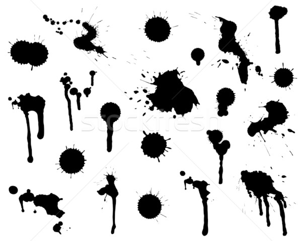 Set of blots and stains.  Stock photo © borysshevchuk