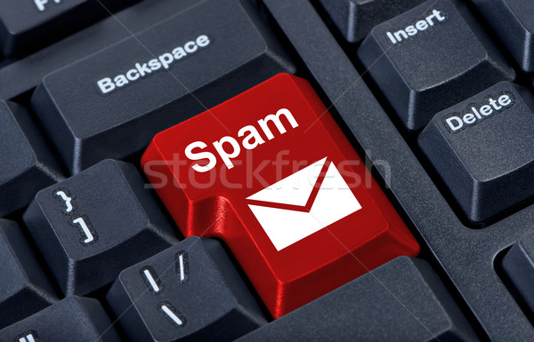 красный кнопки спам икона конверт интернет Сток-фото © borysshevchuk