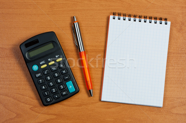 Simulateur notepad stylo table bureau éducation [[stock_photo]] © borysshevchuk