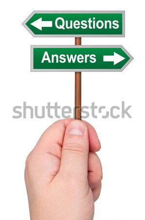 Holding sign with word contact us. Stock photo © borysshevchuk