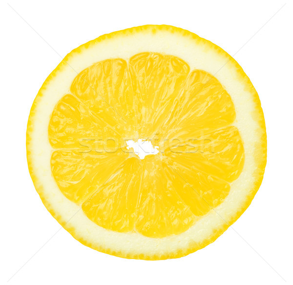 Fetta limone frutta isolato bianco top Foto d'archivio © Bozena_Fulawka