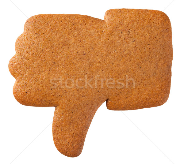 Piernik nie lubić cookie odizolowany biały górę Zdjęcia stock © Bozena_Fulawka