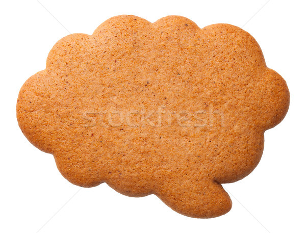 Pan de jengibre nube de discurso cookie aislado blanco superior Foto stock © Bozena_Fulawka