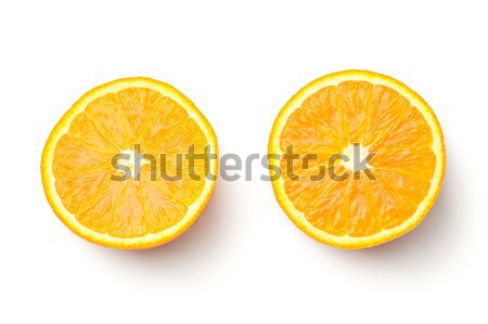 Foto stock: Naranja · aislado · blanco · superior · vista · fondo