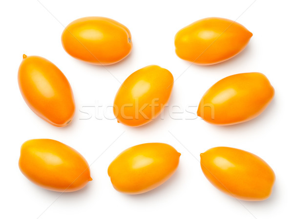 Yellow Plum Tomatoes Isolated on White Background Stock photo © Bozena_Fulawka