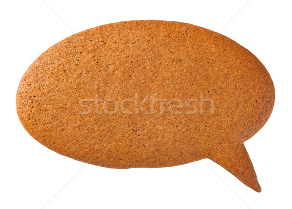 Foto stock: Pan · de · jengibre · bocadillo · cookie · aislado · blanco · superior