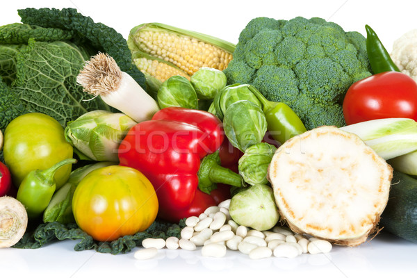 Сток-фото: свежие · овощи · свежие · сырой · овощей · изолированный · белый