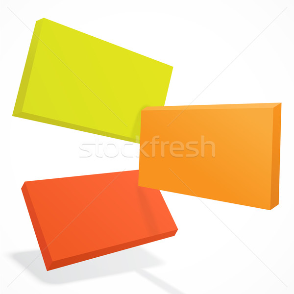 Abstract 3D EPS10 overlapping color tiles Stock photo © brahmapootra