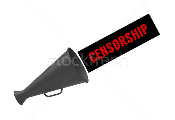 Silenciar simple megáfono censura blanco Foto stock © Bratovanov