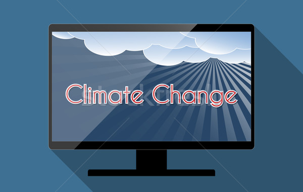Cambio climático calentamiento global diseno ilustración televisión naturaleza Foto stock © Bratovanov