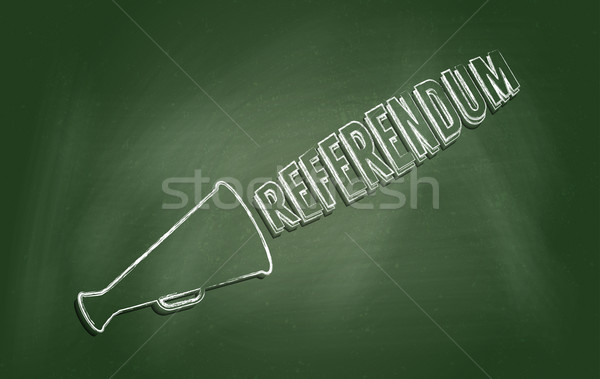 Népszavazás tábla szöveg kampány nyilvános tanácsadás Stock fotó © Bratovanov