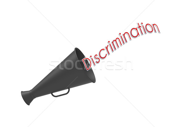 Discriminatie megafoon eenvoudige witte roepen Stockfoto © Bratovanov