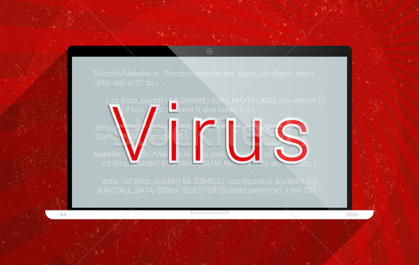Wirusa atakować formularza malware program komputera Zdjęcia stock © Bratovanov