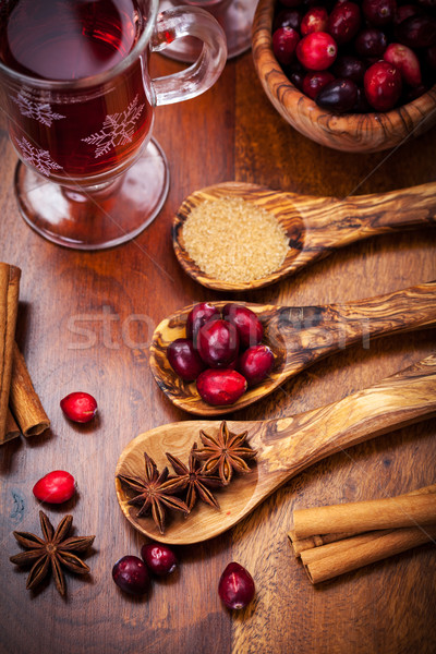 Ingrédients canneberges chaud vin cuisson alimentaire [[stock_photo]] © brebca