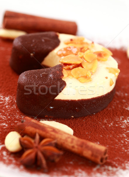 Christmas ice cream with nuts Stock photo © brebca