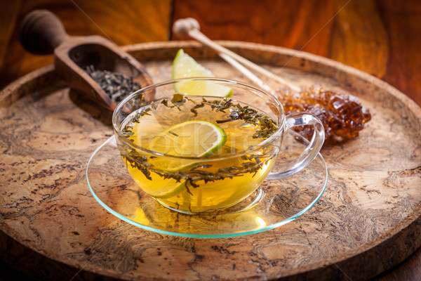 Stock photo: Cup of green tea