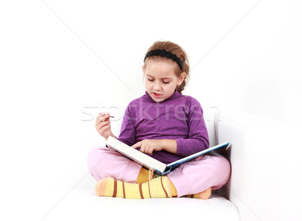 Stock photo: Girl reading