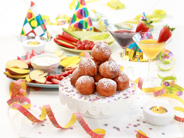 Stockfoto: Carnaval · voedsel · klein · donut · cocktails