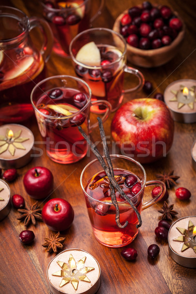 Caliente invierno Navidad delicioso frutas vino Foto stock © brebca