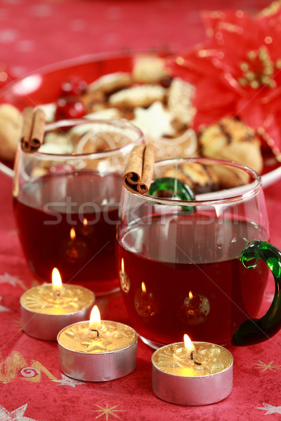 熱飲 聖誕節 餅乾 喝 蠟燭 商業照片 © brebca
