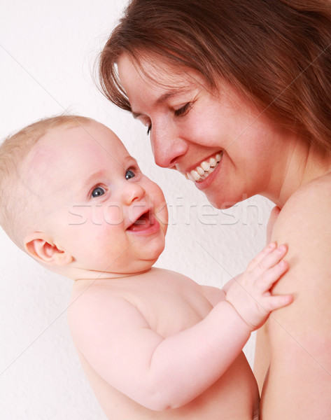 Foto stock: Familia · momentos · madre · cute · bebé