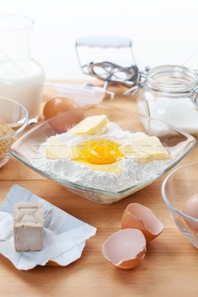 Baking ingredients for cake and cookies Stock photo © brebca