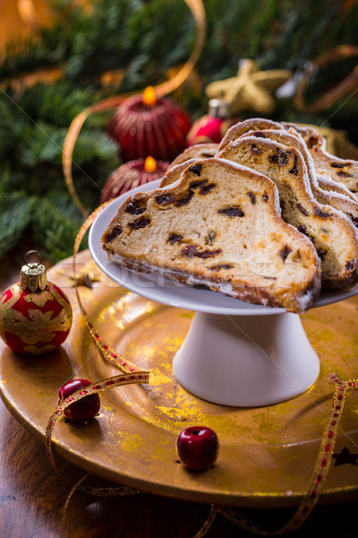 Foto stock: Natal · bolinhos · variação · madeira · ovo · fundo