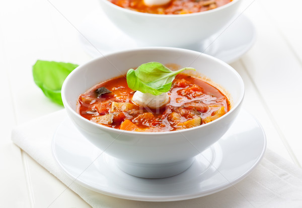 Delicious minestrone soup Stock photo © brebca
