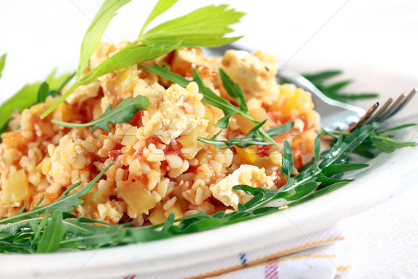 Risotto trigo ensalada Asia tomate cohete Foto stock © brebca