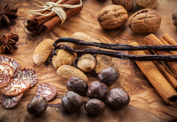 Stockfoto: Specerijen · noten · christmas · cookies