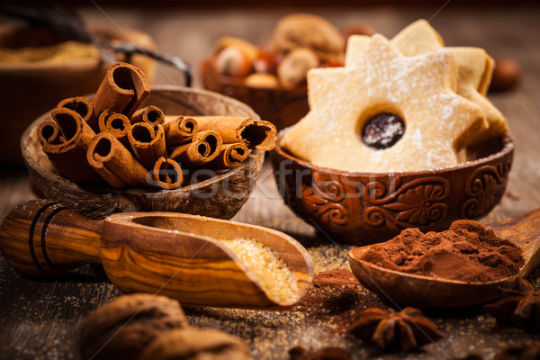 Baking ingredients and spices Stock photo © brebca