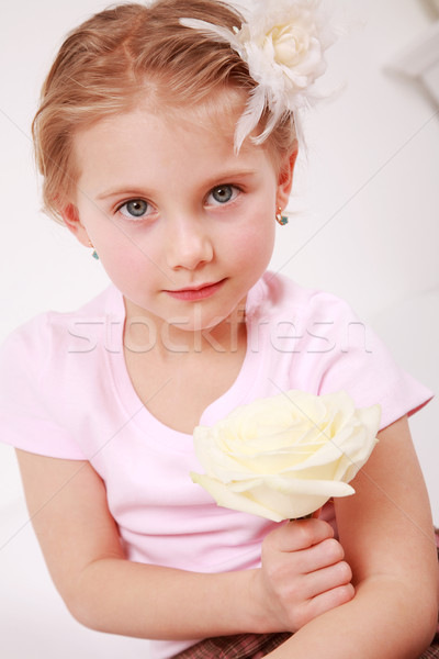 Сток-фото: цветок · матери · красивой · небольшой · девушки