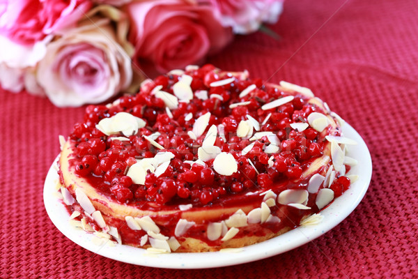 Cheesecake with redcurrant Stock photo © brebca