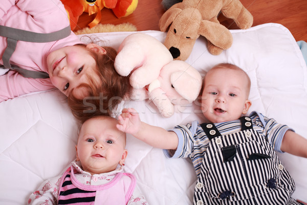 Cute kids with toys Stock photo © brebca