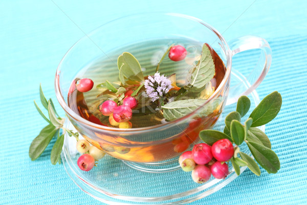 Vitalitate ceai mentă bacă apă alimente Imagine de stoc © brebca