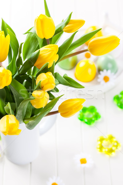 Easter still life with fresh tulips  Stock photo © brebca