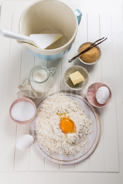 Baking utensils and ingredients Stock photo © brebca