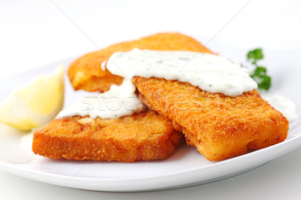 Breaded fish flilet Stock photo © brebca