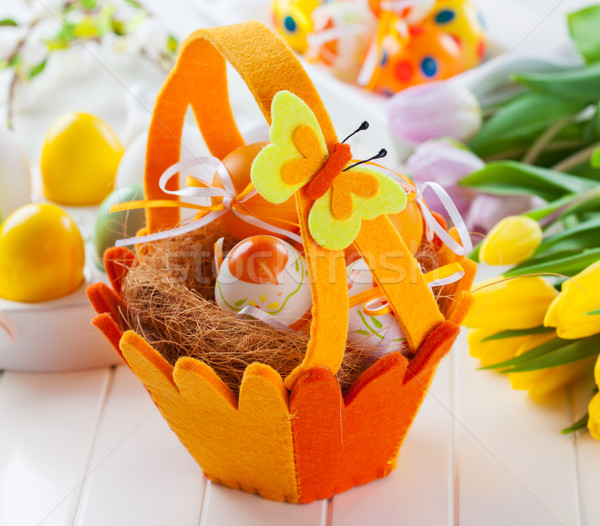 Easter still life with fresh tulips  Stock photo © brebca