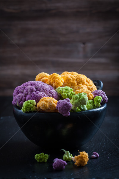 Assortment of organic cauliflower  Stock photo © brebca