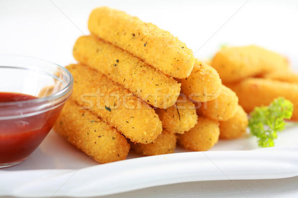 Mozzarella fried sticks Stock photo © brebca
