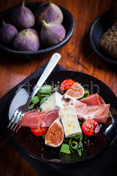 Stok fotoğraf: Salata · taze · prosciutto · peynir · domates · biber