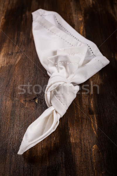 Recordatorio símbolo nudo pañuelo madera ayudar Foto stock © brebca