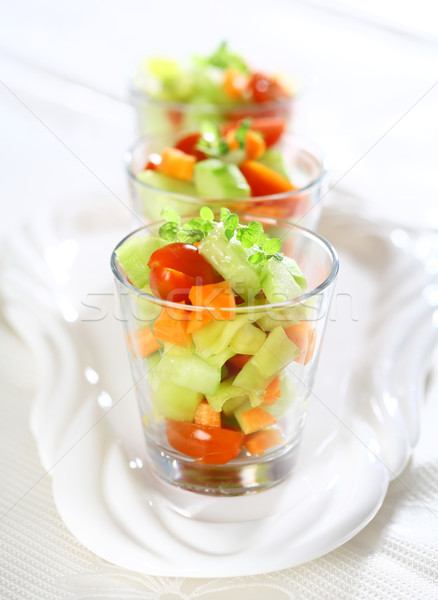 Three small salads Stock photo © brebca